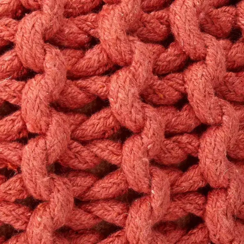 Knitted Bean Bag Sofa, Ottoman Chair Round Pouf, Floor Chair Comfy Chair for Living Room, Bedroom, Dorm, No Assembly