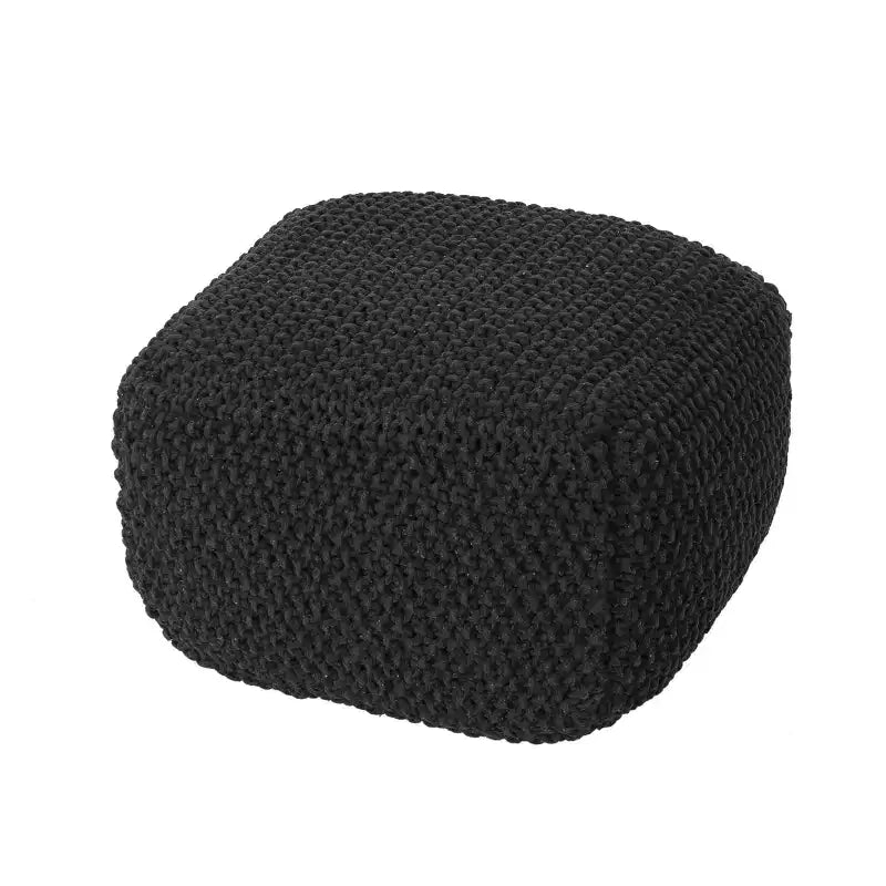 Knitted Bean Bag Sofa, Ottoman Chair Round Pouf, Floor Chair Comfy Chair for Living Room, Bedroom, Dorm, No Assembly