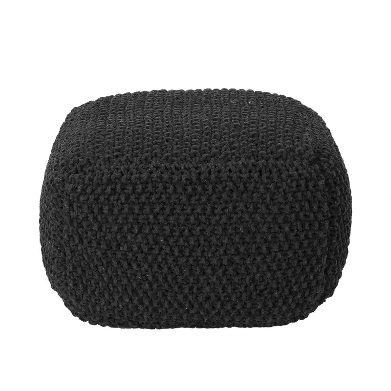 Knitted Bean Bag Sofa, Ottoman Chair Round Pouf, Floor Chair Comfy Chair for Living Room, Bedroom, Dorm, No Assembly
