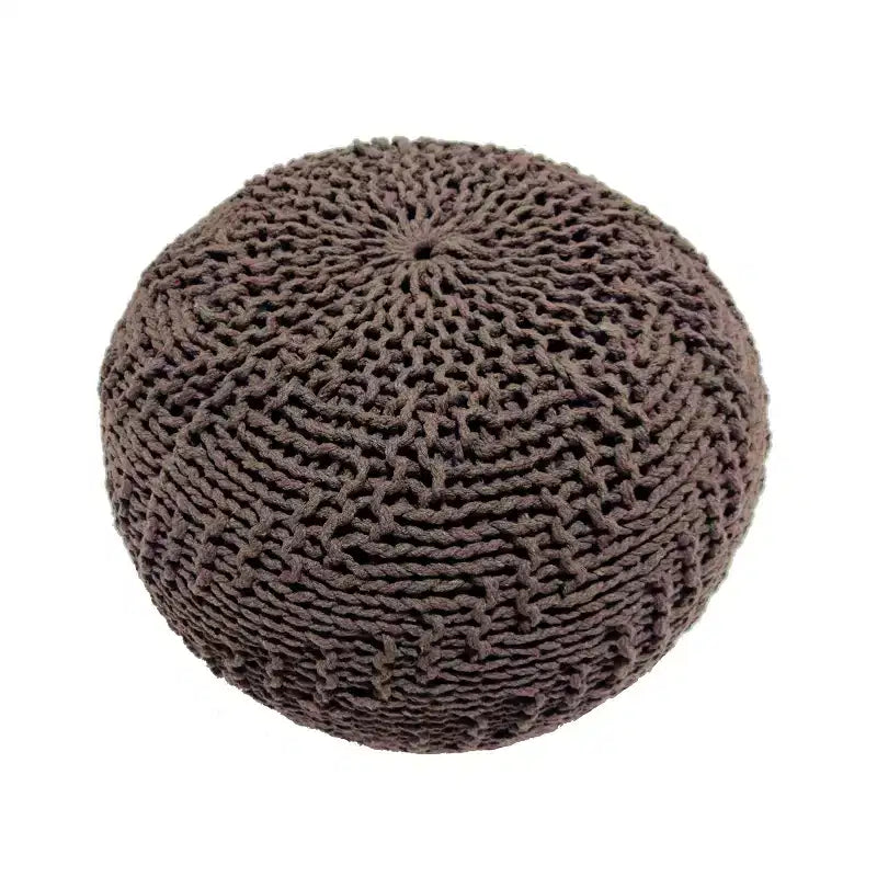 Knitted Bean Bag Sofa, Ottoman Chair Round Pouf, Floor Chair Comfy Chair for Living Room, Bedroom, Dorm, No Assembly