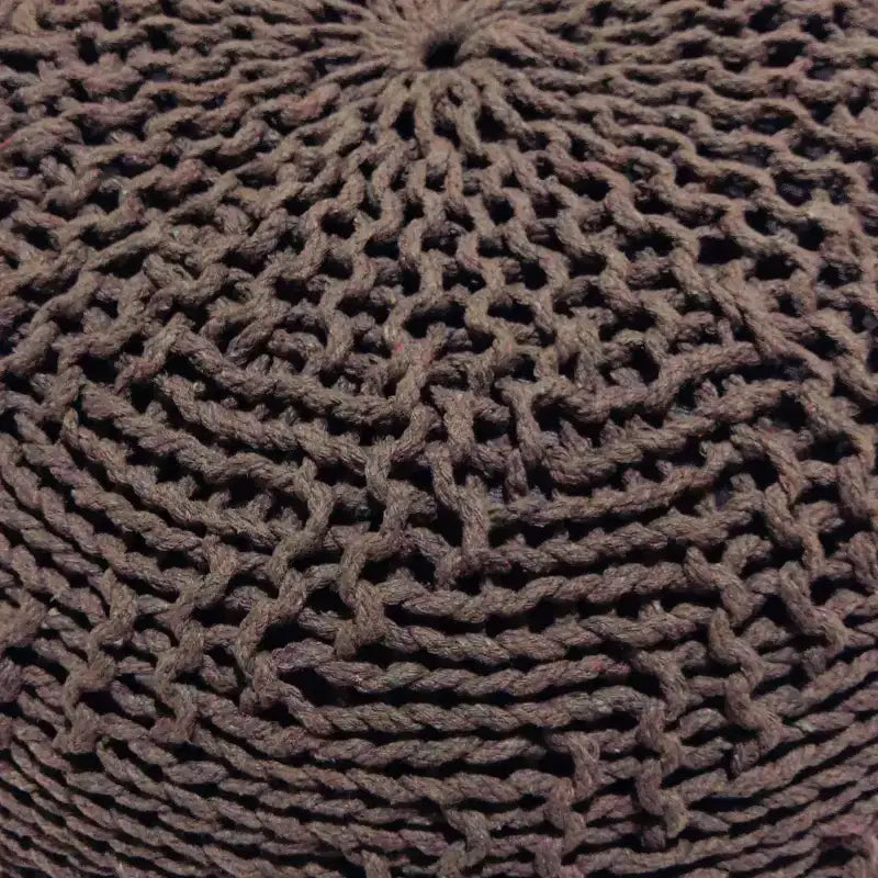 Knitted Bean Bag Sofa, Ottoman Chair Round Pouf, Floor Chair Comfy Chair for Living Room, Bedroom, Dorm, No Assembly