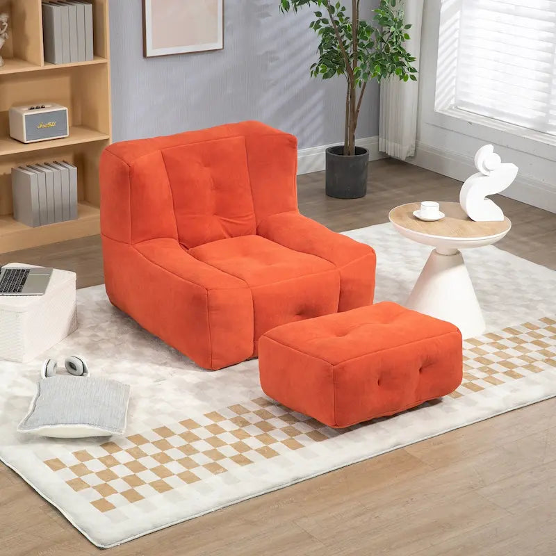 Fauteuil poire en velours, une place, plusieurs coloris