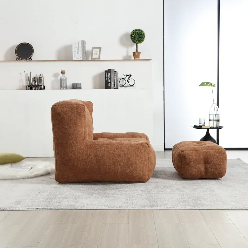 Fauteuil poire en velours, une place, plusieurs coloris