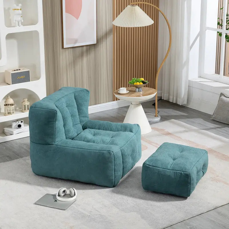 Fauteuil poire en velours, une place, plusieurs coloris