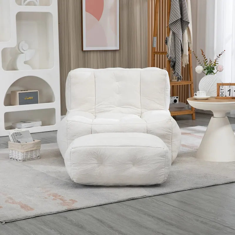 Fauteuil poire en velours, une place, plusieurs coloris