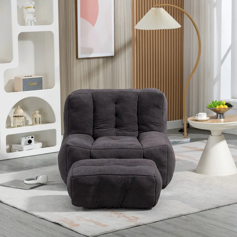 Fauteuil poire en velours, une place, plusieurs coloris