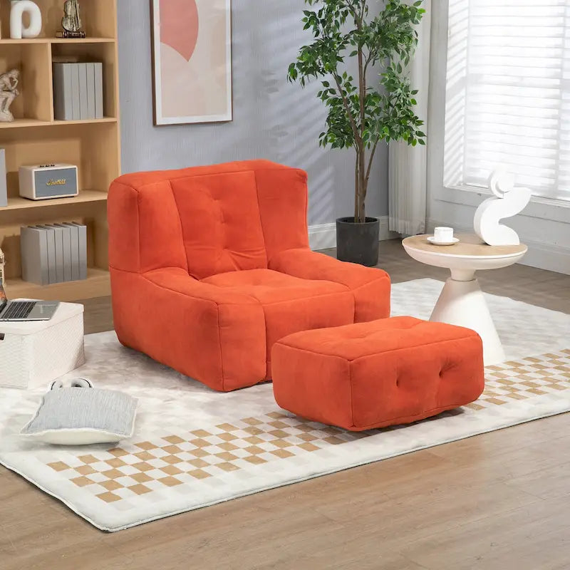 Fauteuil poire en velours, une place, plusieurs coloris
