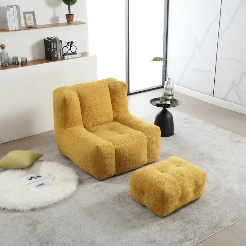 Fauteuil poire en velours, une place, plusieurs coloris