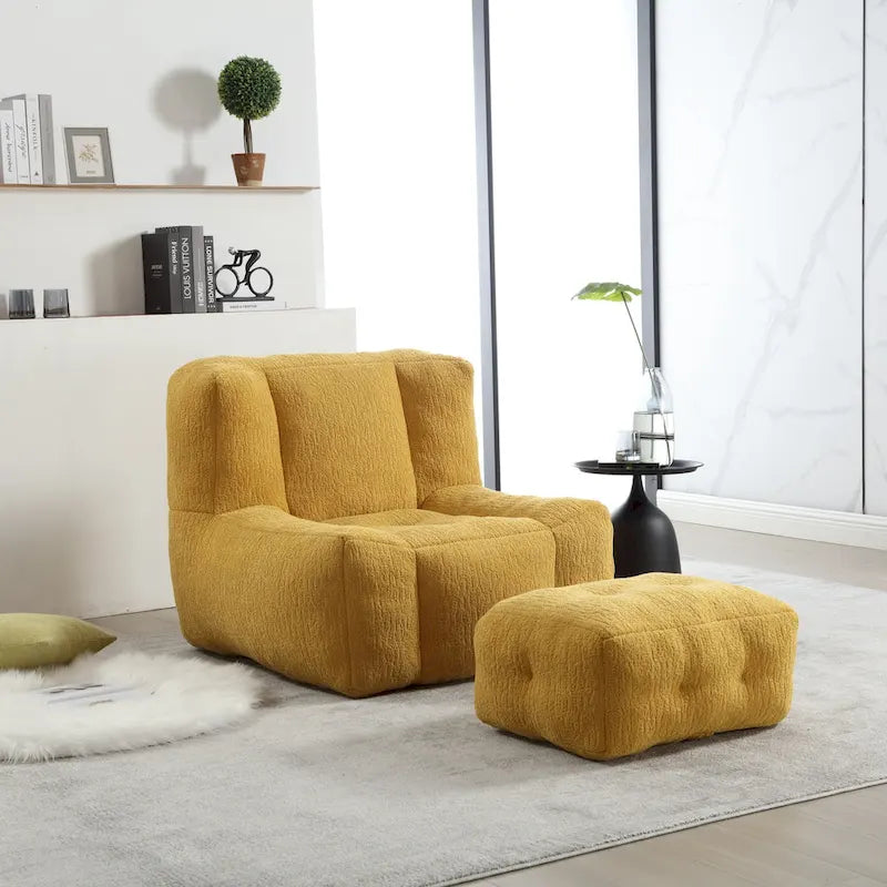 Fauteuil poire en velours, une place, plusieurs coloris