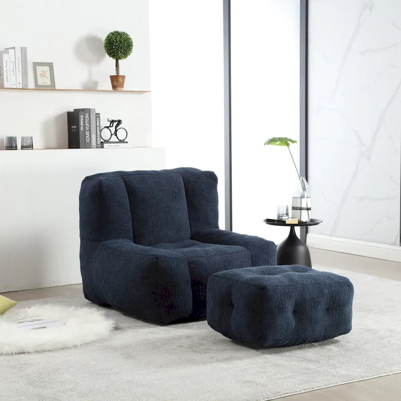 Fauteuil poire en velours, une place, plusieurs coloris