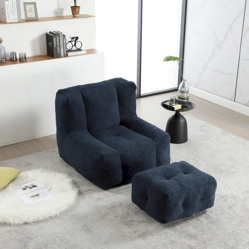 Fauteuil poire en velours, une place, plusieurs coloris