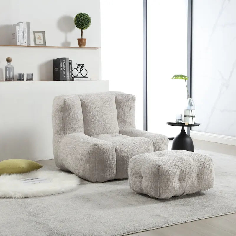 Fauteuil poire en velours, une place, plusieurs coloris