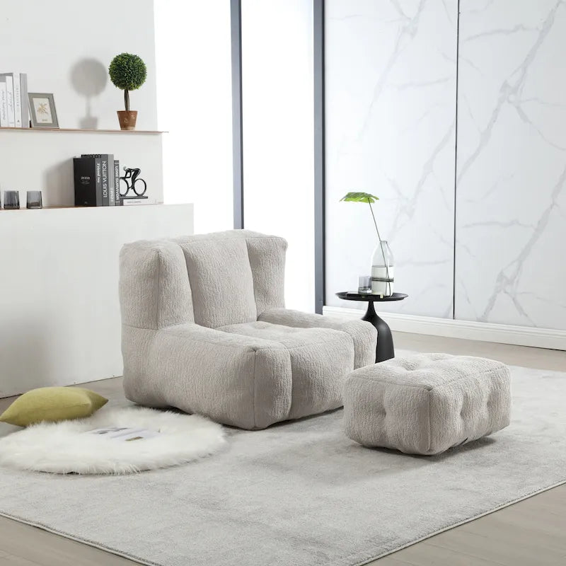 Fauteuil poire en velours, une place, plusieurs coloris