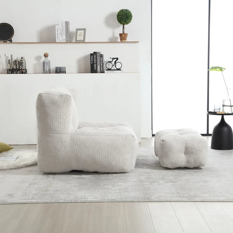 Fauteuil poire en velours, une place, plusieurs coloris