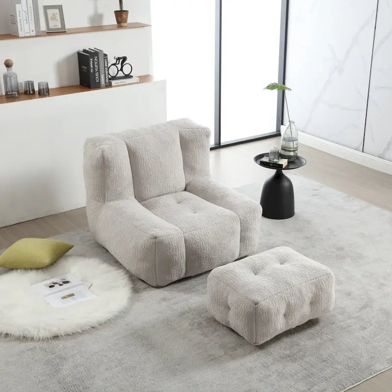 Fauteuil poire en velours, une place, plusieurs coloris