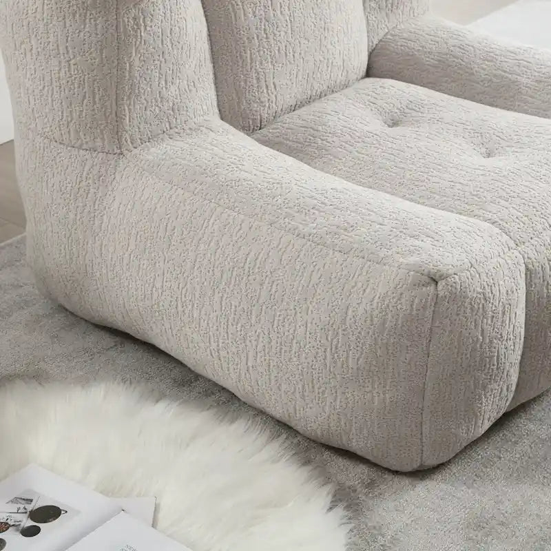 Fauteuil poire en velours, une place, plusieurs coloris