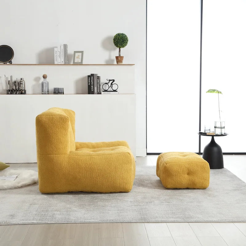 Fauteuil poire en velours, une place, plusieurs coloris