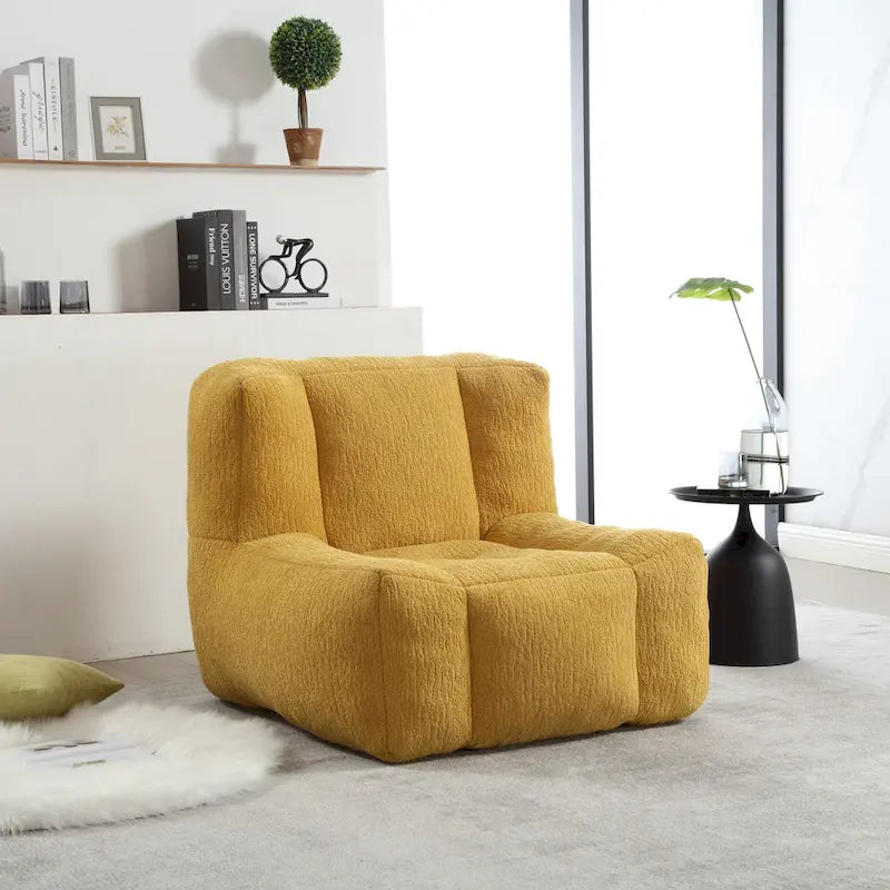 Fauteuil poire en velours, une place, plusieurs coloris