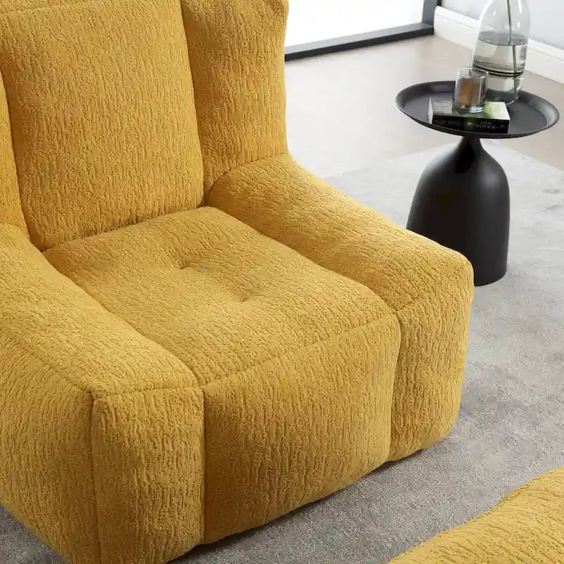 Fauteuil poire en velours, une place, plusieurs coloris