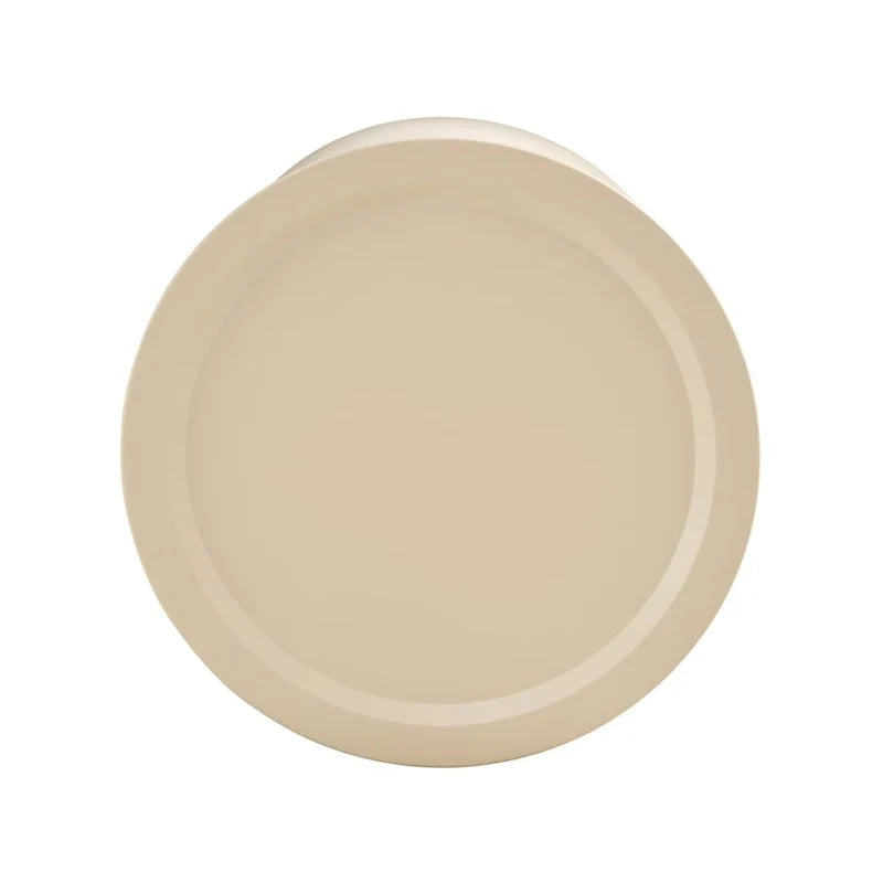Tables basses rondes avec piètement en métal, noir mat / blanc laiteux, lot de 2