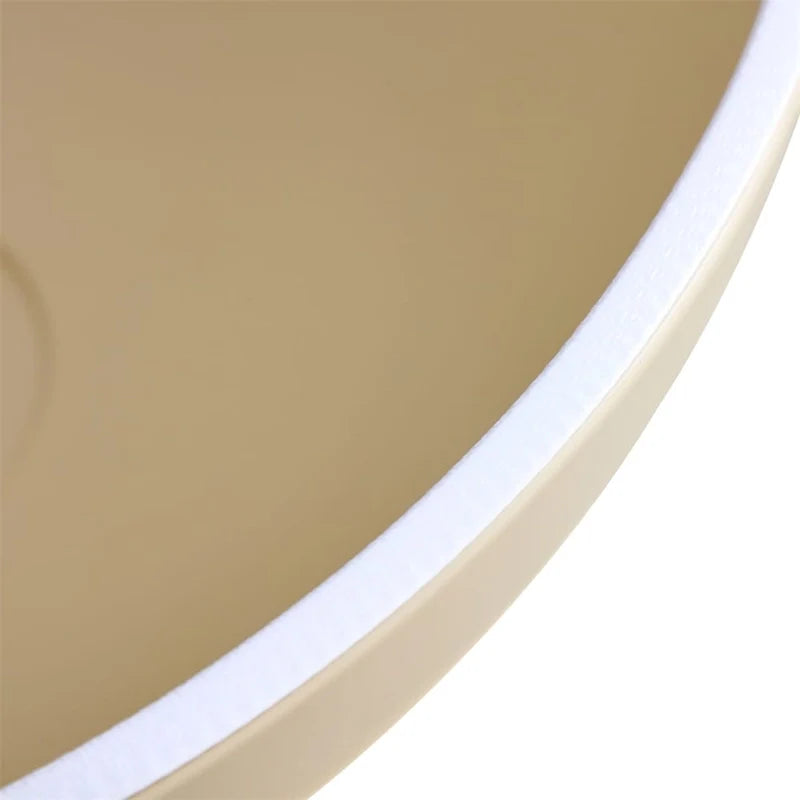 Tables basses rondes avec piètement en métal, noir mat / blanc laiteux, lot de 2