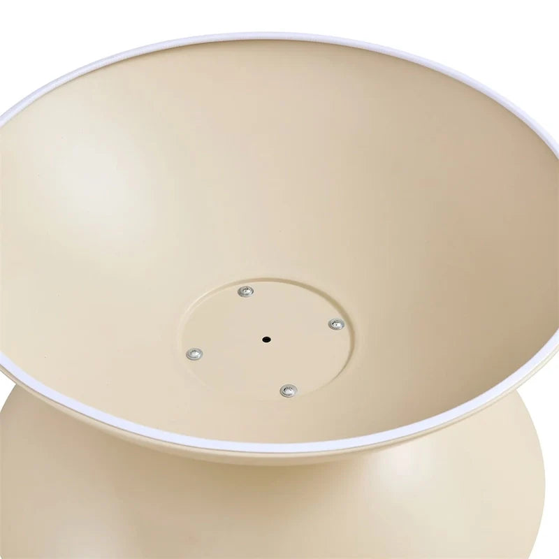Tables basses rondes avec piètement en métal, noir mat / blanc laiteux, lot de 2