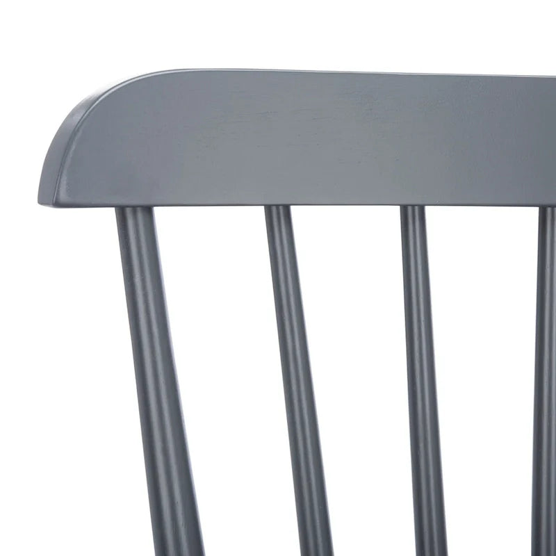 Tabourets de bar à dossier fuseau gris, lot de 2 – Hauteur de bar