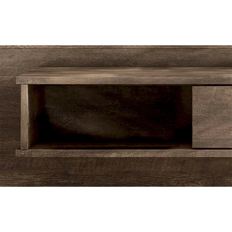 Meuble TV mural simple Blanc / Sable / Marron foncé / Marron clair, pour TV jusqu'à 70"