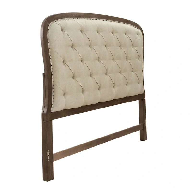 Tête de lit capitonnée Dusty Taupe, Queen, 1 personne