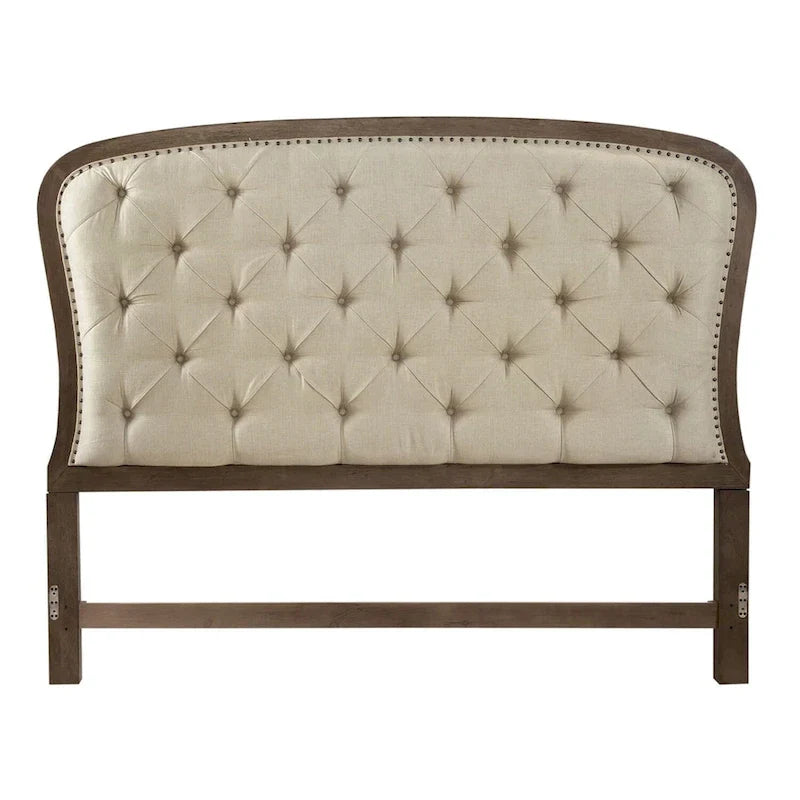 Tête de lit capitonnée Dusty Taupe, Queen, 1 personne