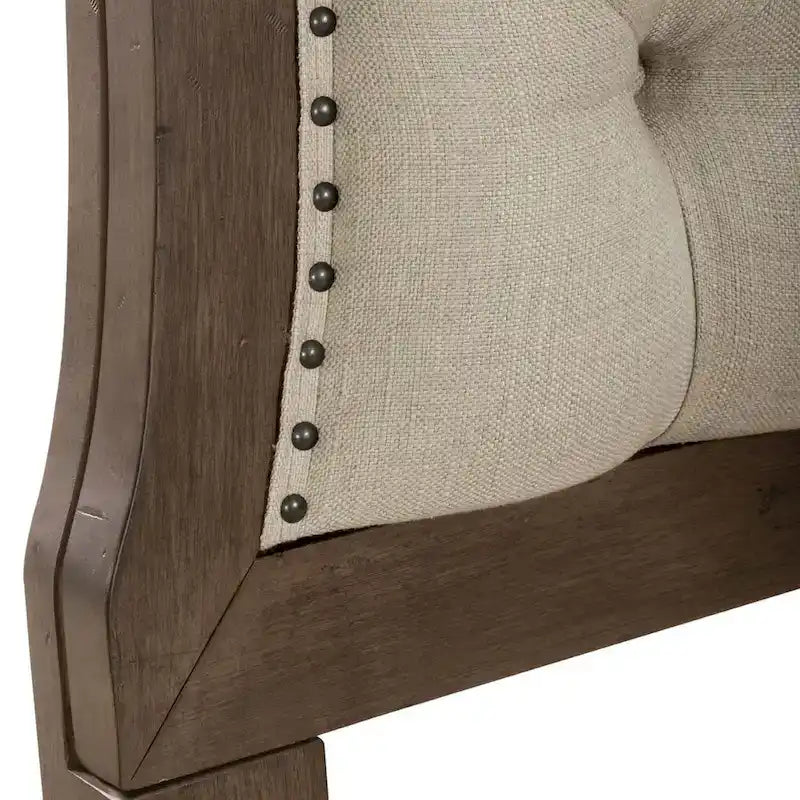 Tête de lit capitonnée Dusty Taupe, Queen, 1 personne
