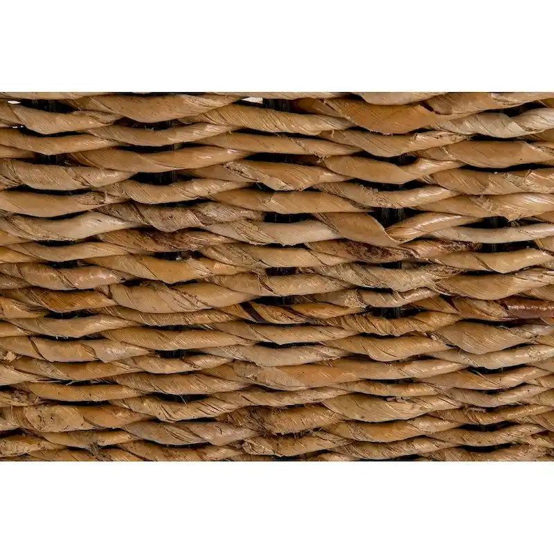 Banc en Abaca Tressé Naturel avec Coussin Crème, 1 Place