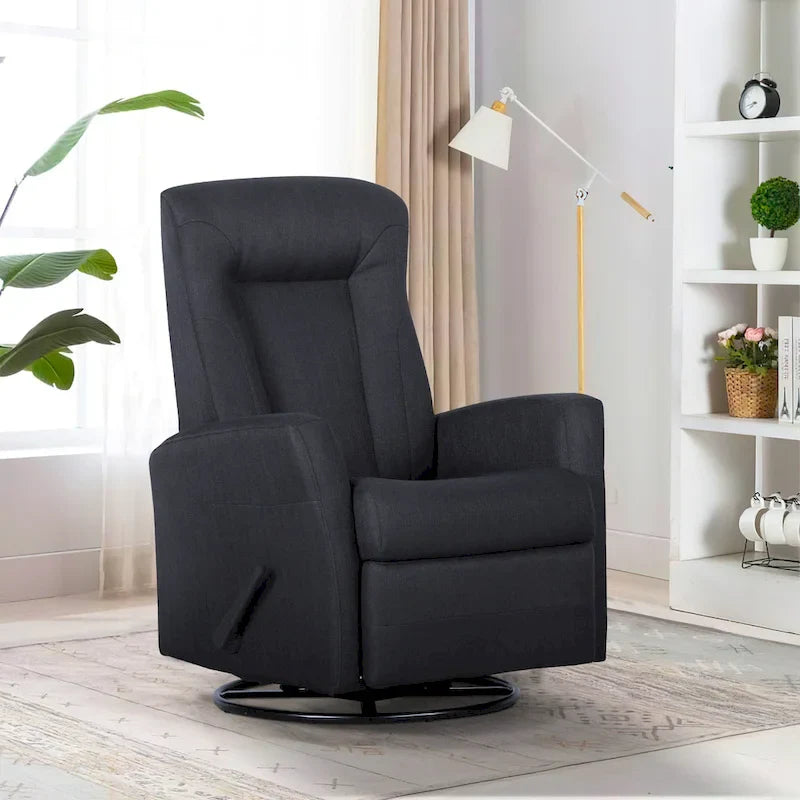 Fauteuil inclinable gris pivotant et à bascule, 1 place