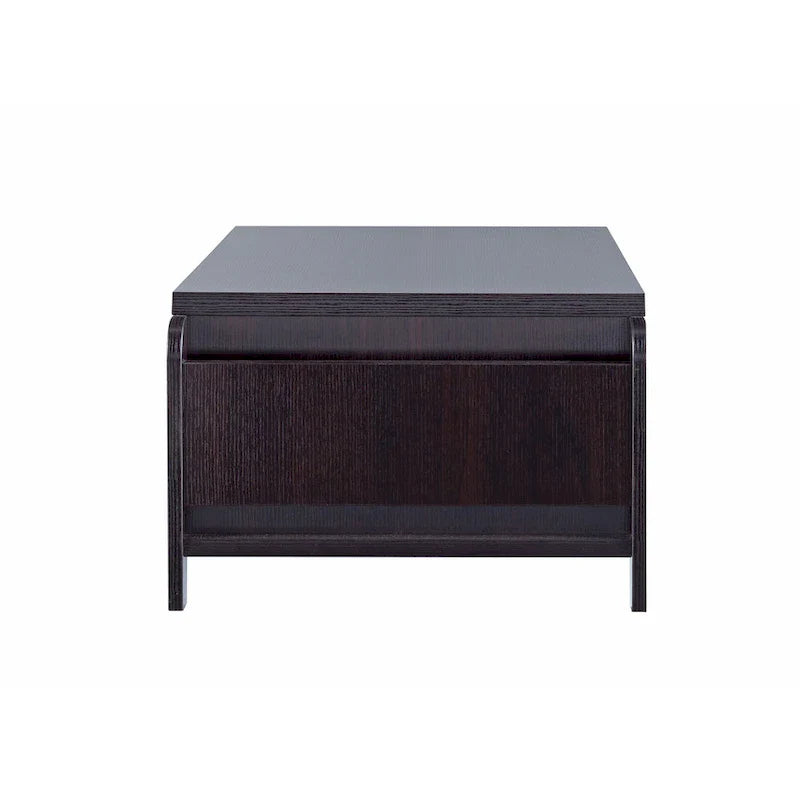 Table basse à 1 étagère Cappuccino, style contemporain (56 po)