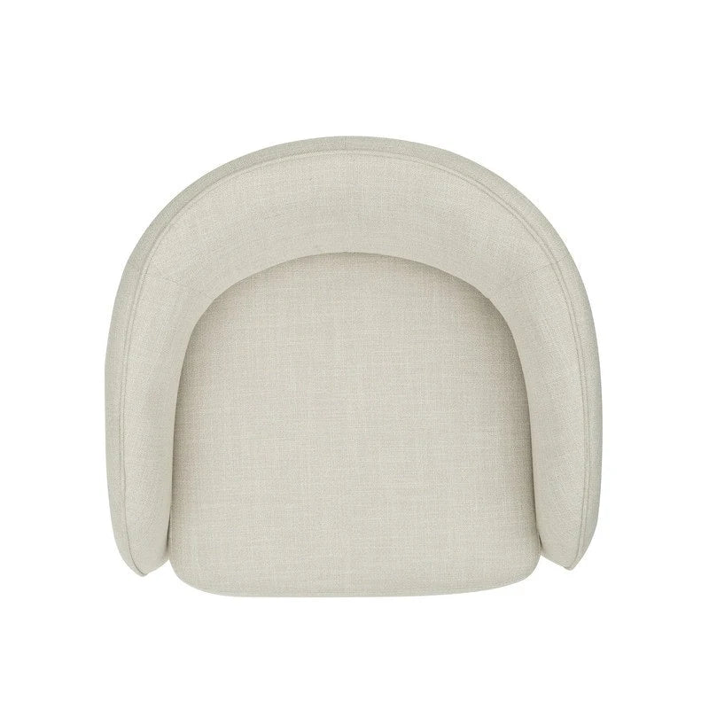 Fauteuil d'appoint moderne gris/lin, dossier ouvert, une place