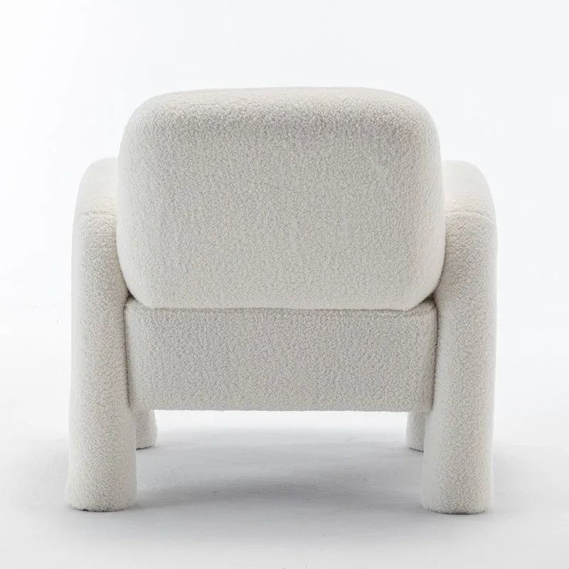 Fauteuil d'appoint en tissu Teddy, une place – Gris / Orange / Noir / Bleu marine / Blanc