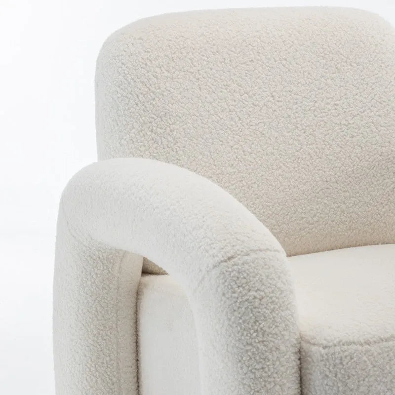 Fauteuil d'appoint en tissu Teddy, une place – Gris / Orange / Noir / Bleu marine / Blanc