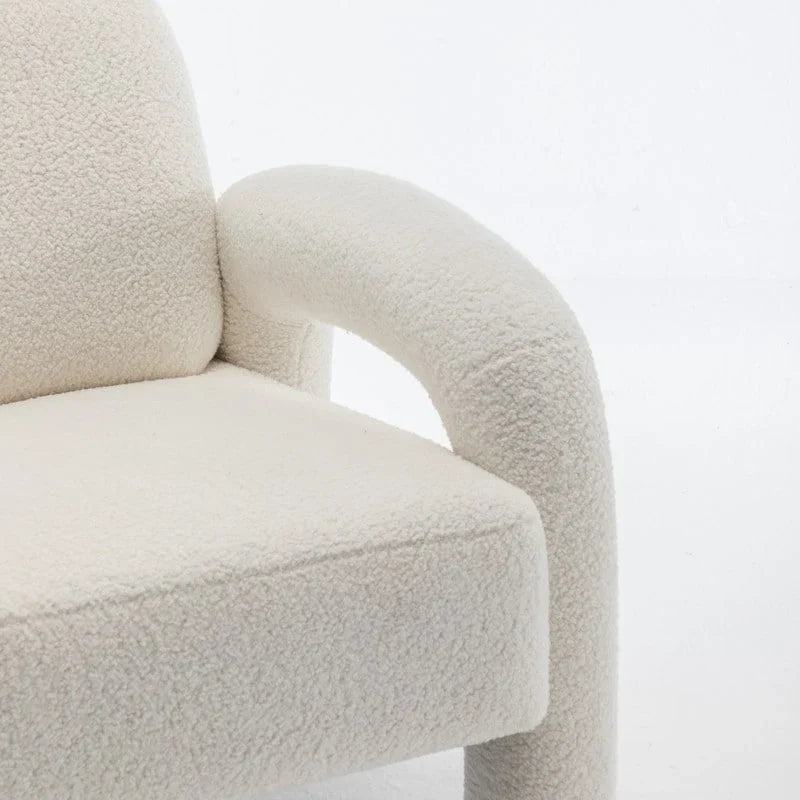 Fauteuil d'appoint en tissu Teddy, une place – Gris / Orange / Noir / Bleu marine / Blanc