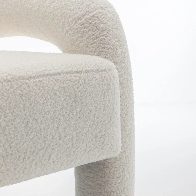 Fauteuil d'appoint en tissu Teddy, une place – Gris / Orange / Noir / Bleu marine / Blanc