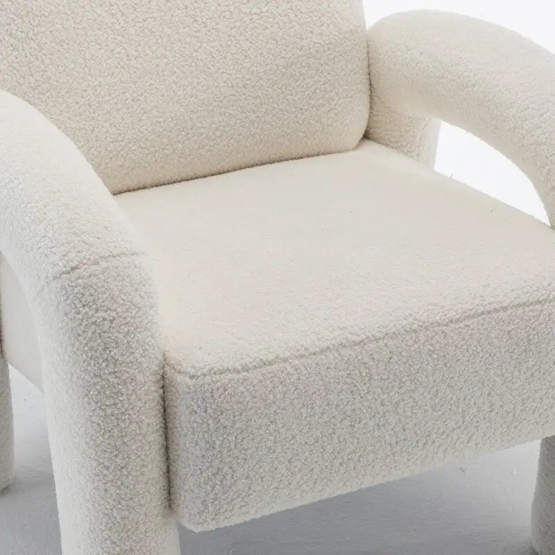 Fauteuil d'appoint en tissu Teddy, une place – Gris / Orange / Noir / Bleu marine / Blanc