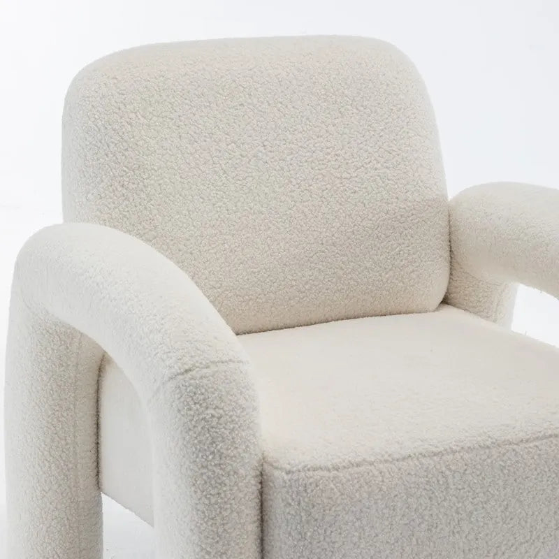 Fauteuil d'appoint en tissu Teddy, une place – Gris / Orange / Noir / Bleu marine / Blanc