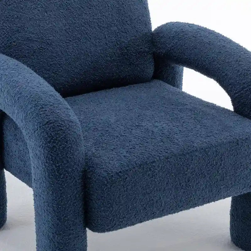 Fauteuil d'appoint en tissu Teddy, une place – Gris / Orange / Noir / Bleu marine / Blanc