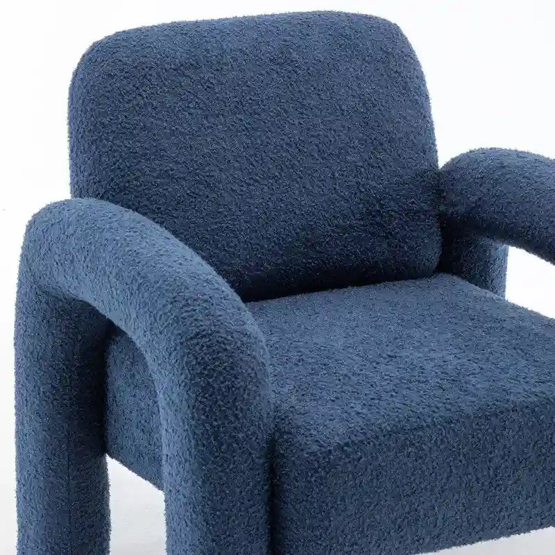 Fauteuil d'appoint en tissu Teddy, une place – Gris / Orange / Noir / Bleu marine / Blanc