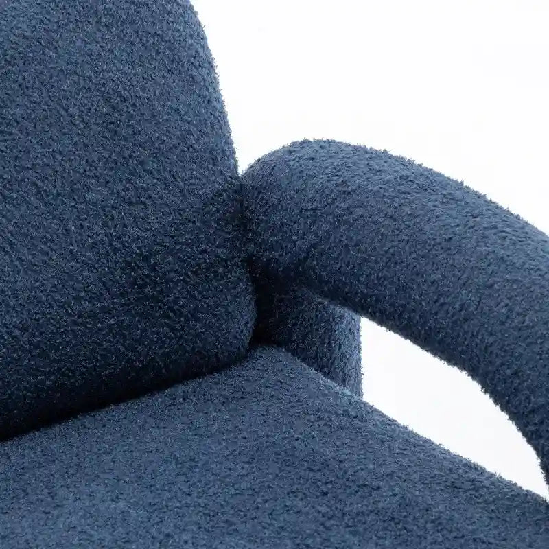 Fauteuil d'appoint en tissu Teddy, une place – Gris / Orange / Noir / Bleu marine / Blanc