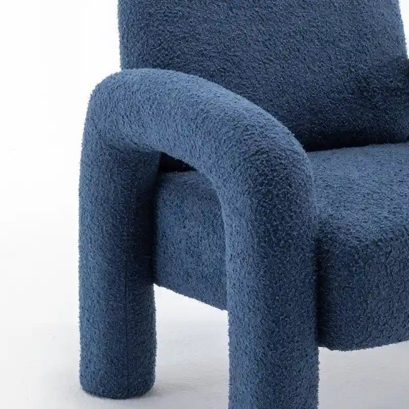 Fauteuil d'appoint en tissu Teddy, une place – Gris / Orange / Noir / Bleu marine / Blanc