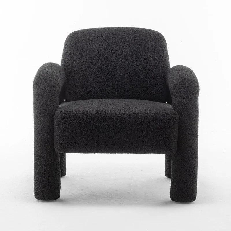 Fauteuil d'appoint en tissu Teddy, une place – Gris / Orange / Noir / Bleu marine / Blanc