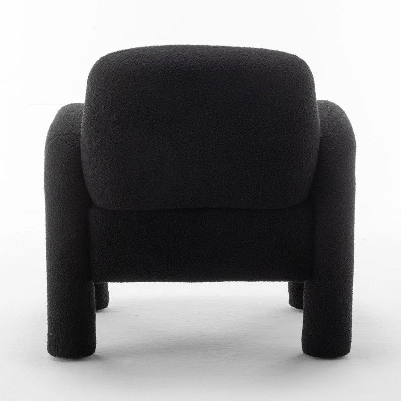 Fauteuil d'appoint en tissu Teddy, une place – Gris / Orange / Noir / Bleu marine / Blanc