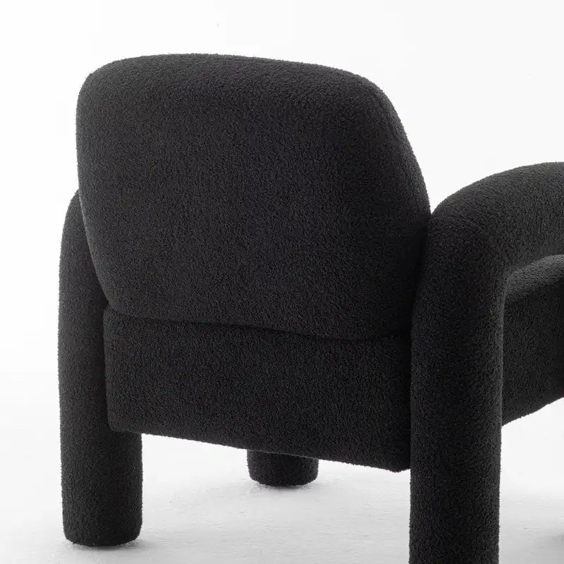 Fauteuil d'appoint en tissu Teddy, une place – Gris / Orange / Noir / Bleu marine / Blanc