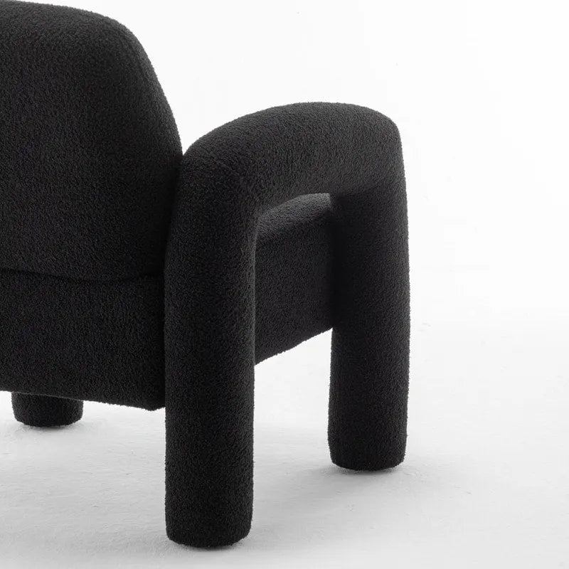 Fauteuil d'appoint en tissu Teddy, une place – Gris / Orange / Noir / Bleu marine / Blanc