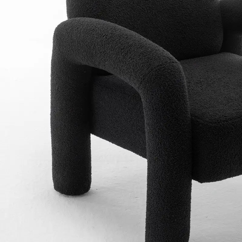 Fauteuil d'appoint en tissu Teddy, une place – Gris / Orange / Noir / Bleu marine / Blanc